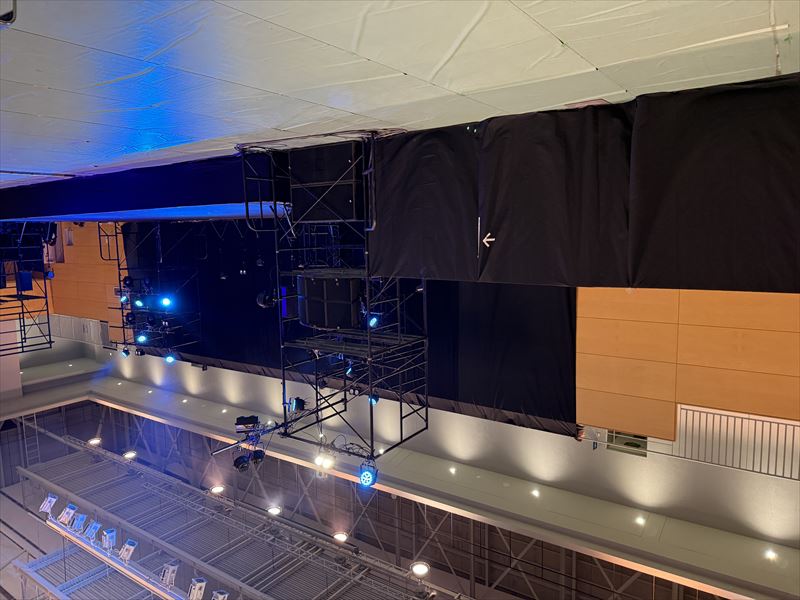 暗幕(2×3m) 現場の様子