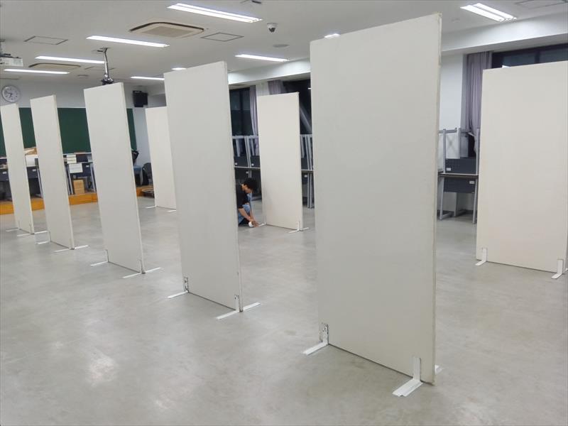 展示用パネル 現場の様子