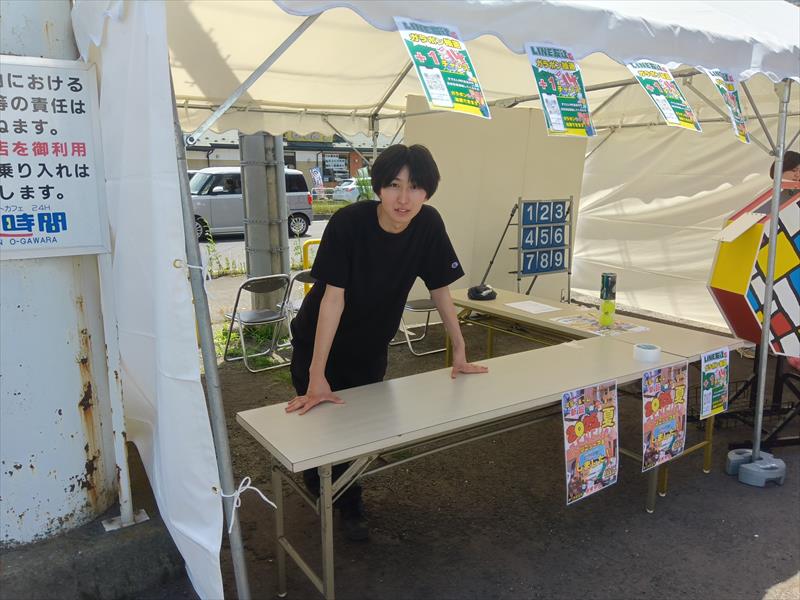 6坪テント 現場の様子