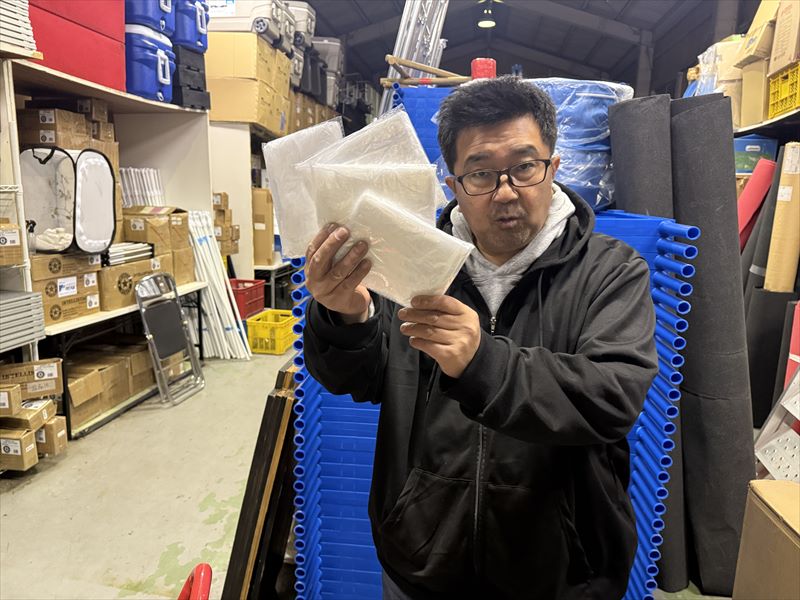 レインコート 現場写真